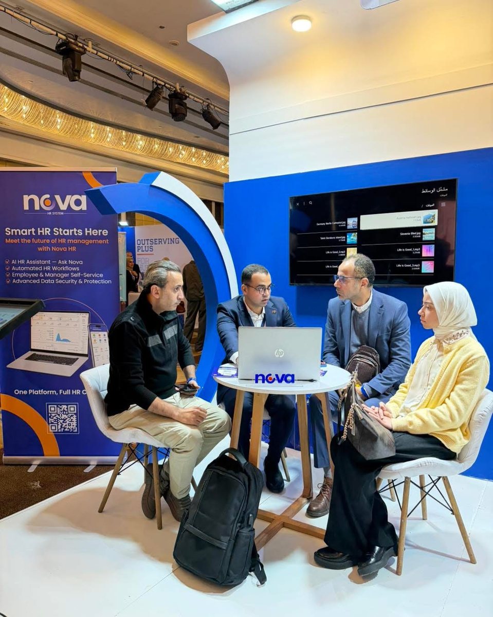 Nova HR stand at the HR industry event in Egypt
